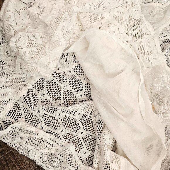 Marilu Lace Floral Embroidered Beaded Sleeveless Blouse Tank Top S White - Picture 6 of 8